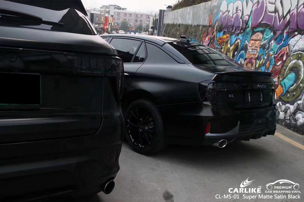 CL-MS-01 super matte satin black car wrap vinyl for LYNK&CO