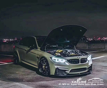 CL-MS-10 التفاف الفينيل الأخضر الكاكي غير اللامع لسيارات BMW السلفادور
