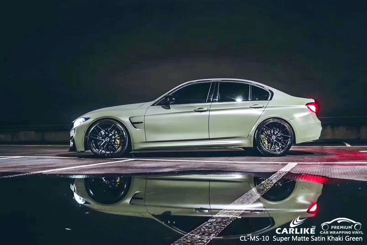 CL-MS-10 SUPER MATTE KHAKI GREEN CAR WRAP VINYL for BMW