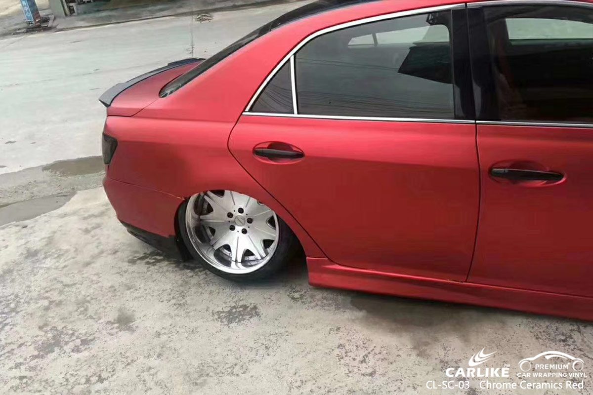 CL-SC-03 chrome ceramics red car wrap vinyl 