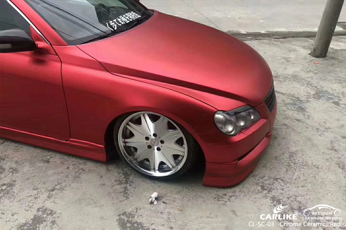 CL-SC-03 chrome ceramics red car wrap vinyl 