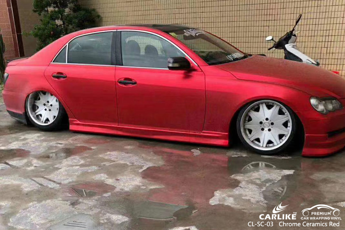 CL-SC-03 chrome ceramics red car wrap vinyl 