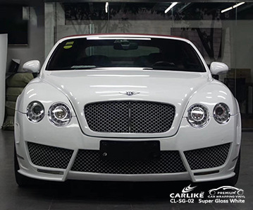 CL-SG-02 سوبر لامع أبيض لامع التفاف السيارة ل BENTLEY Martinique
