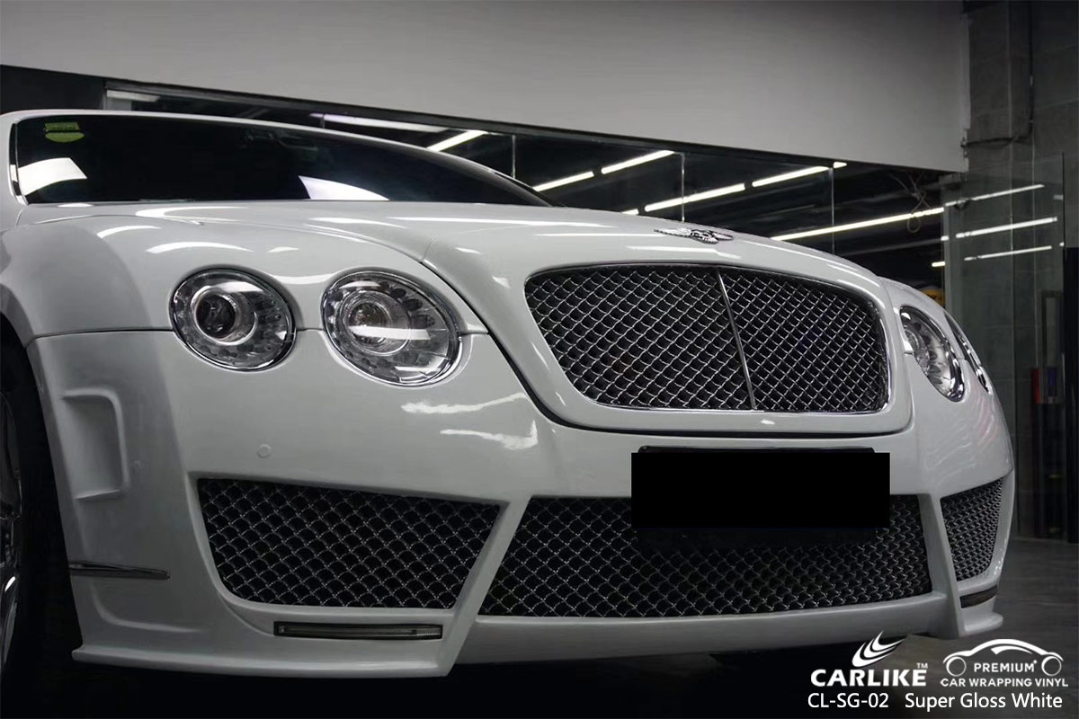 CL-SG-02 super gloss white auto car wrap gloss for BENTLEY Martinique