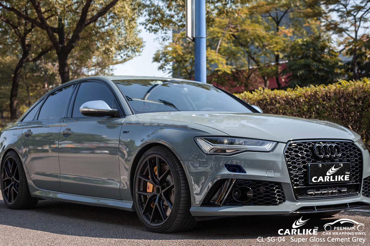 Carros luxo supercars roxos veyron escolher nlpalpha CL-SG-04 super gloss cement grey car wrapping for AUDI Tanzania | SINO