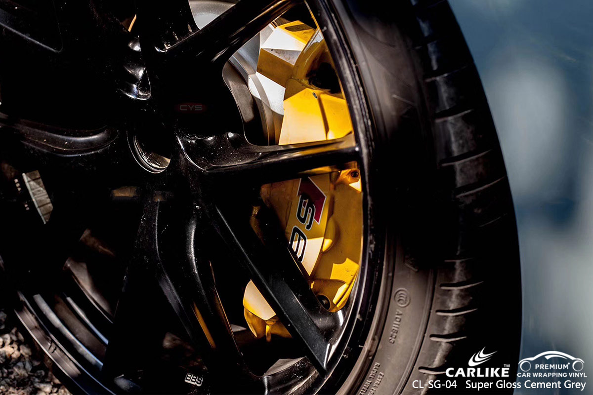 CL-SG-04 super gloss cement grey car wrap vinyl for AUDI