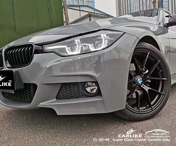CL-SV-04 super gloss crystal cement grey body wrap car supplier for BMW