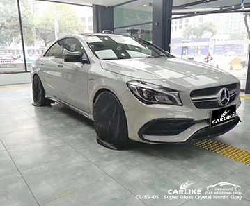 CL-SV-05 super gloss crystal nardo grey car car التفاف الفينيل عالي اللمعان لـ MERCEDES-BENZ Paraguay