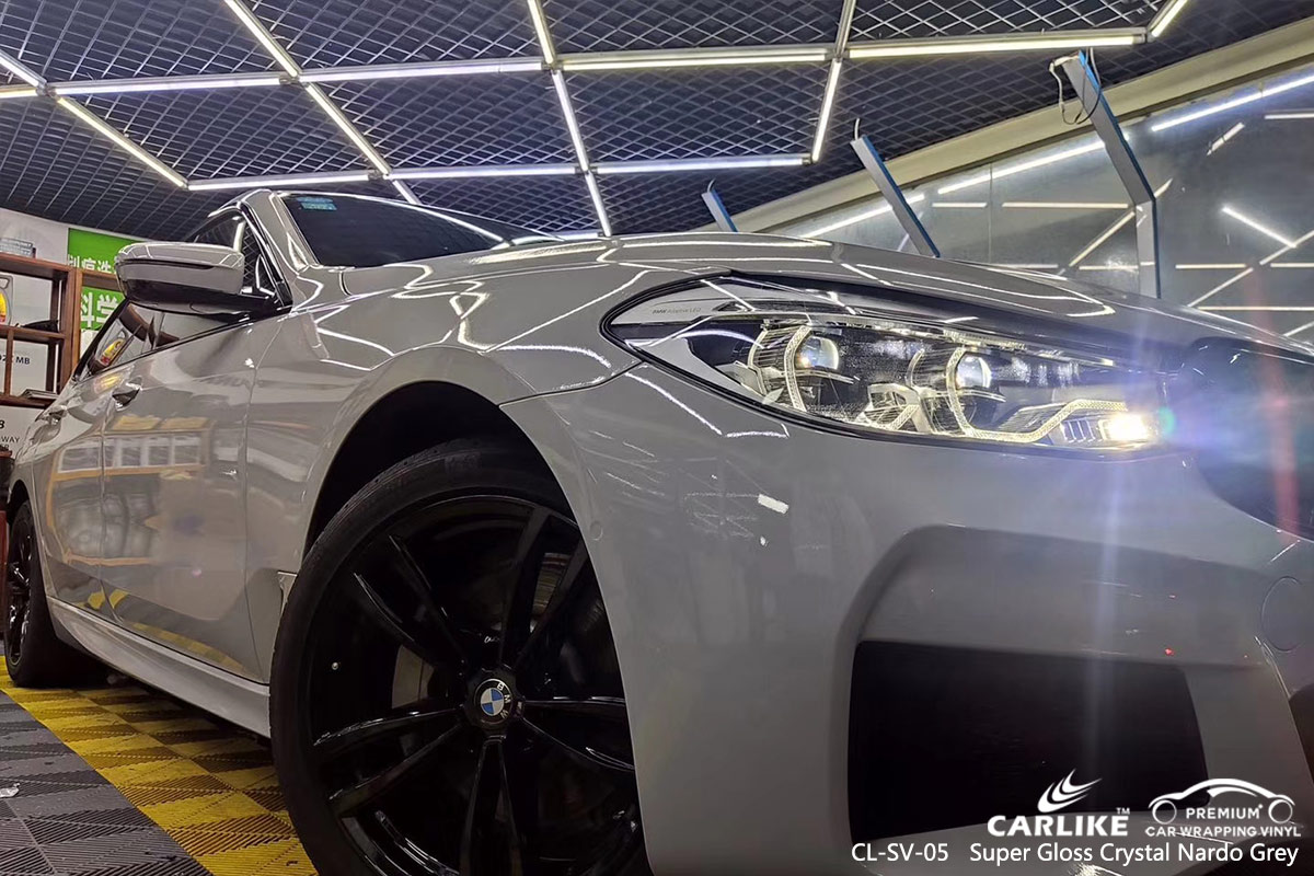 CL-SV-05 SUPER GLOSS CRYSTAL NARDO GREY CAR WRAP VINYL for BMW