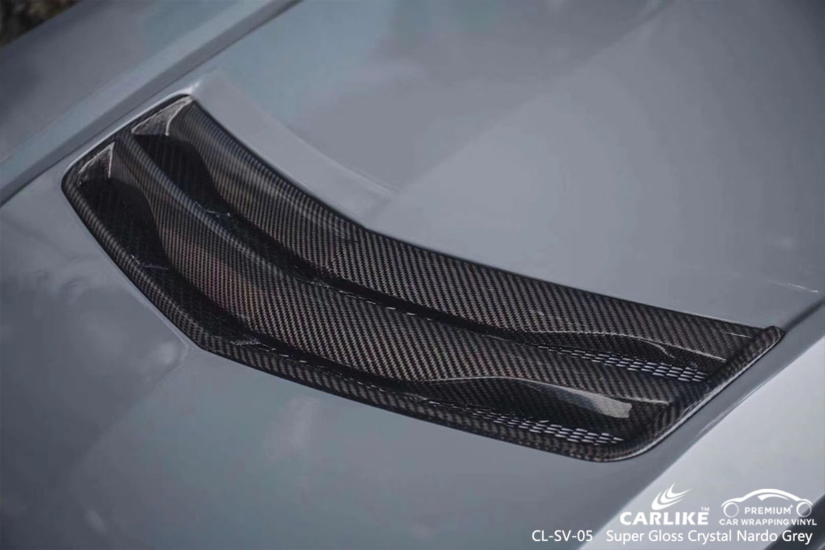 CL-SV-05 SUPER GLOSS CRYSTAL NARDO GREY CAR WRAP VINYL for CADILLAC