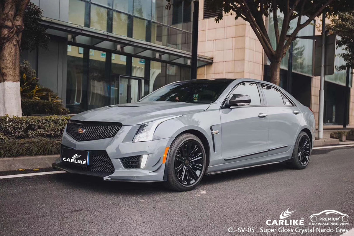 CL-SV-05 SUPER GLOSS CRYSTAL NARDO GREY CAR WRAP VINYL for CADILLAC