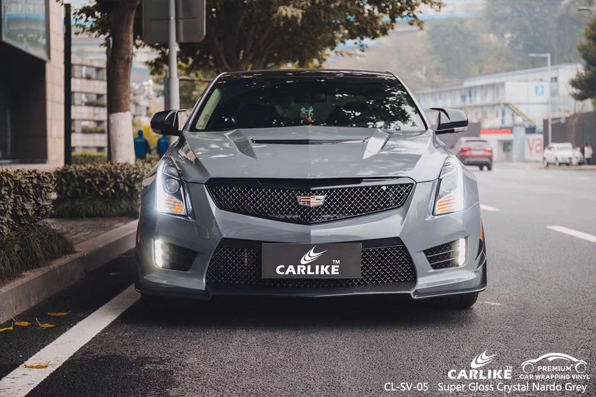 CL-SV-05 SUPER GLOSS CRYSTAL NARDO GREY CAR WRAP VINYL for CADILLAC