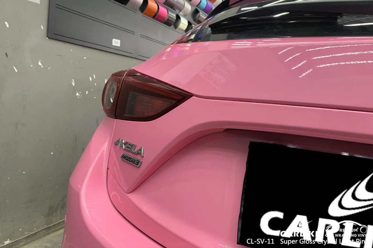 CL-SV-11 super gloss crystal light pink car high gloss vinyl wrap for MAZDA Cuba