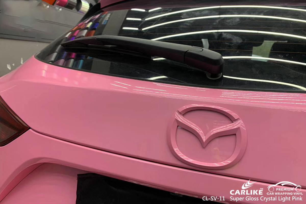 CL-SV-11 super gloss crystal light pink car high gloss vinyl wrap for MAZDA Cuba