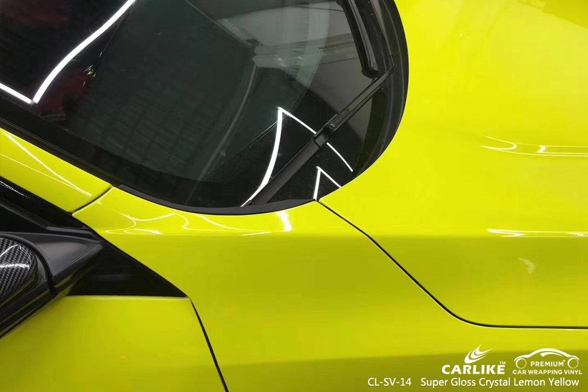 CL-SV-14 SUPER GLOSS CRYSTAL LEMON YELLOW CAR WRAP VINYL for HONDA