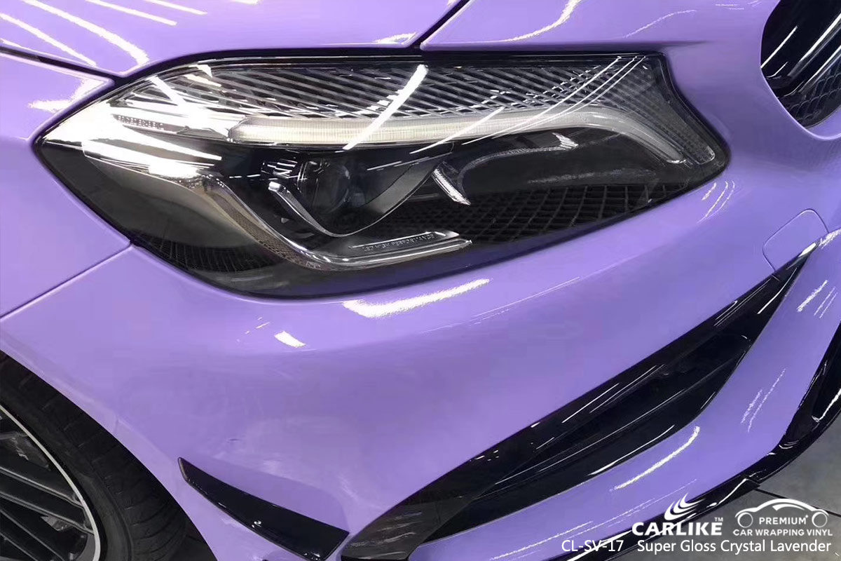 CL-SV-17 super gloss crystal lavender car wrap vinyl for MERCEDES-BENZ