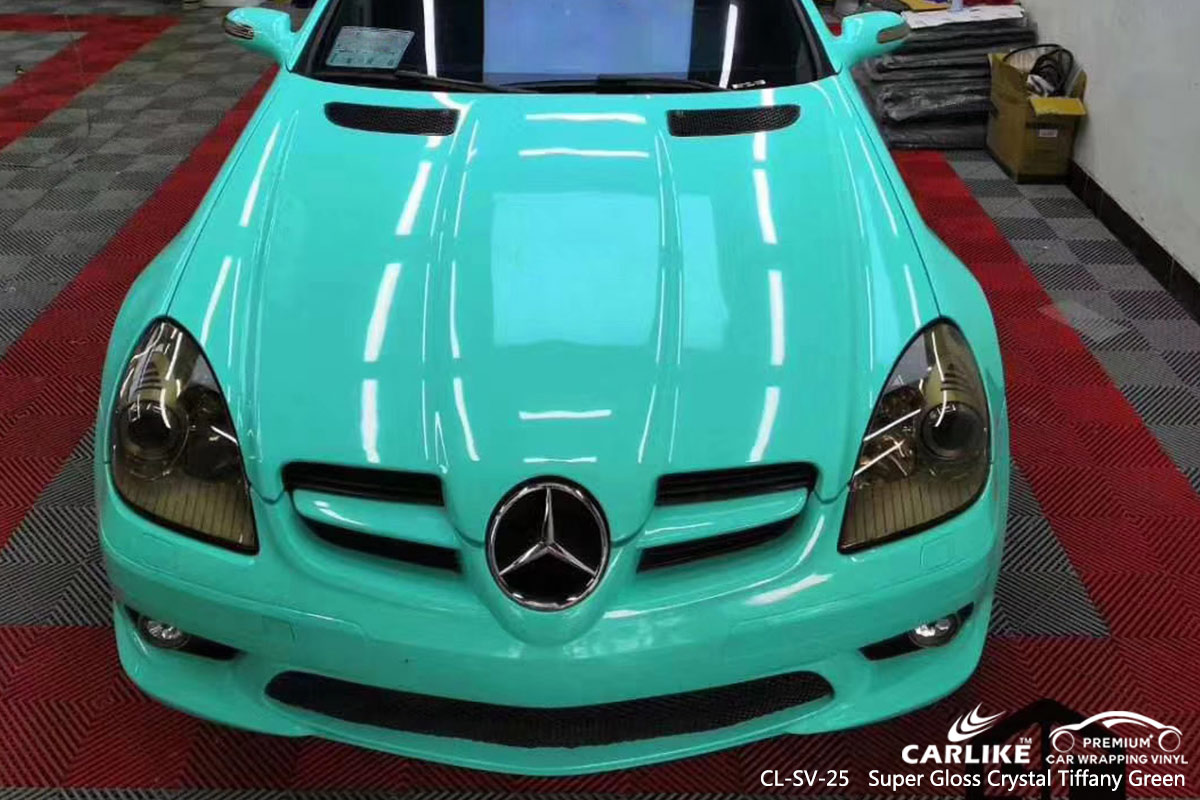 CL-SV-25 SUPER GLOSS CRYSTAL TIFFANY GREEN CAR WRAP VINYL for MERCEDES-BENZ