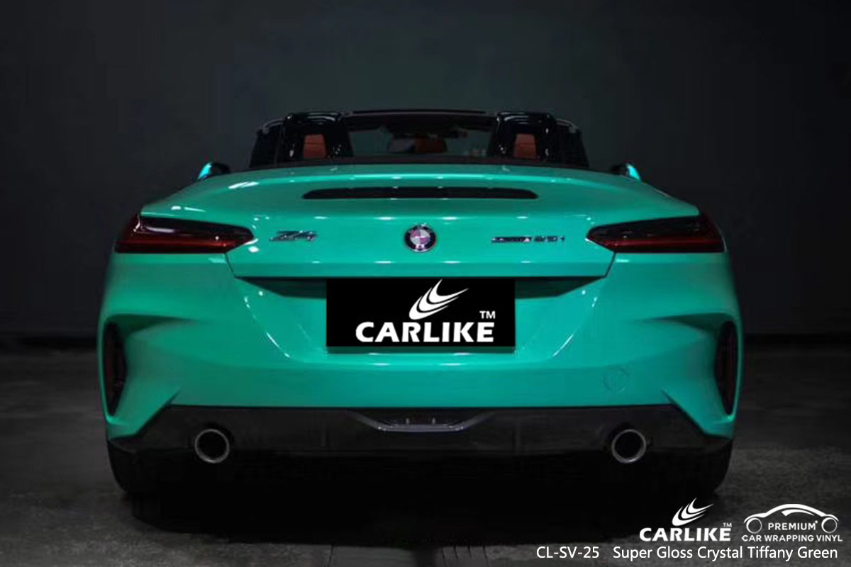 CL-SV-25 SUPER GLOSS CRYSTAL TIFFANY GREEN CAR WRAP VINYL for BMW