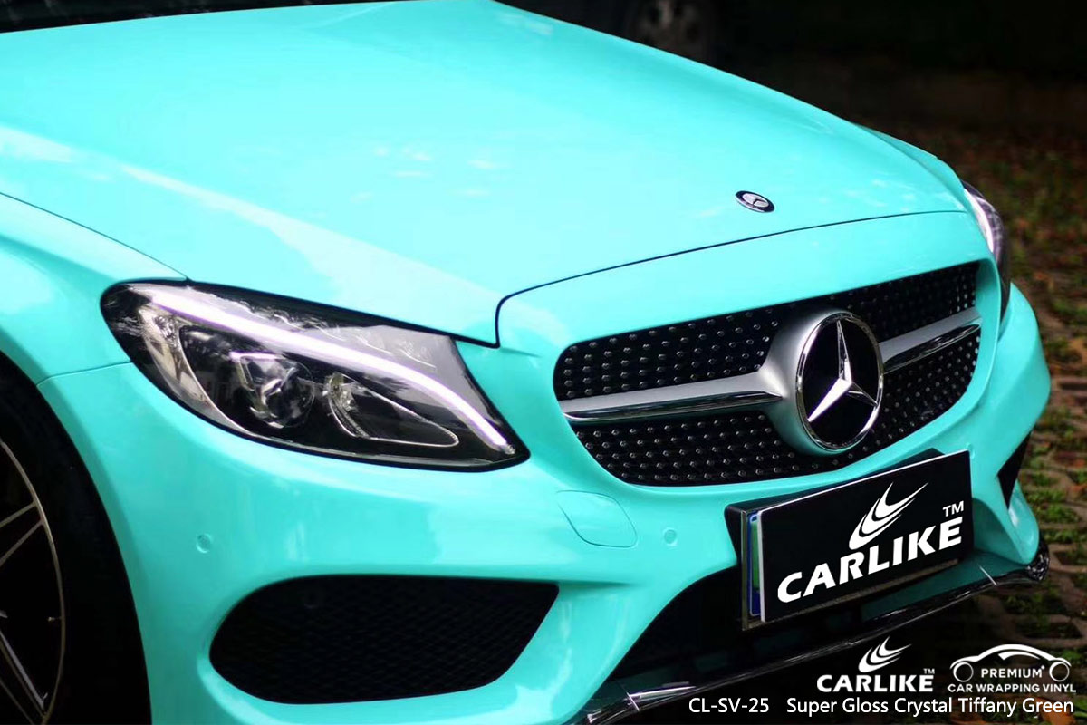 CL-SV-25 SUPER GLOSS CRYSTAL TIFFANY GREEN CAR WRAP VINYL for MERCEDES-BENZ