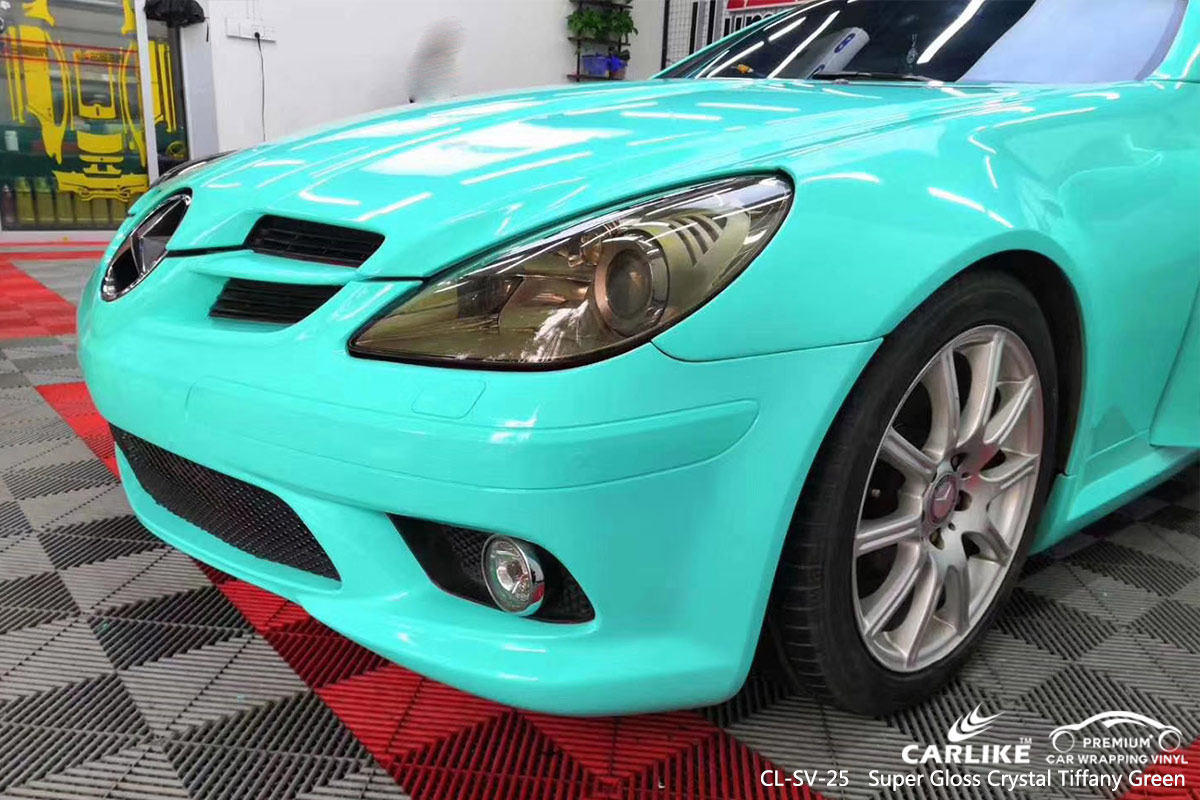 CL-SV-25 SUPER GLOSS CRYSTAL TIFFANY GREEN CAR WRAP VINYL for MERCEDES-BENZ