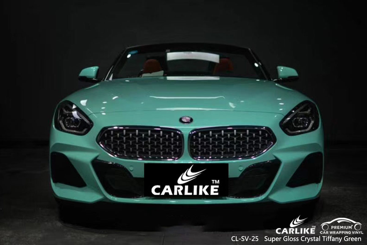 CL-SV-25 SUPER GLOSS CRYSTAL TIFFANY GREEN CAR WRAP VINYL for BMW