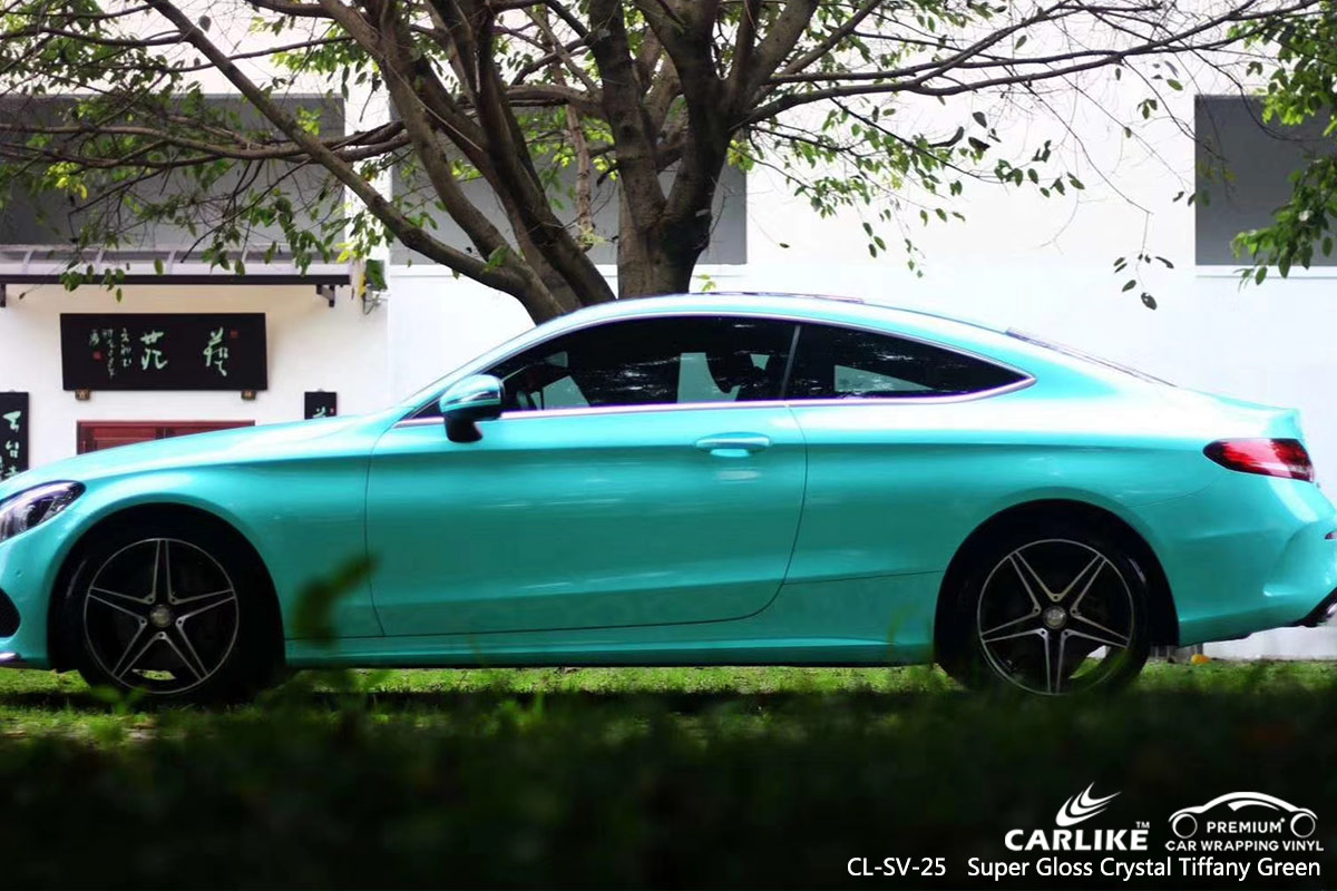 CL-SV-25 SUPER GLOSS CRYSTAL TIFFANY GREEN CAR WRAP VINYL for MERCEDES-BENZ