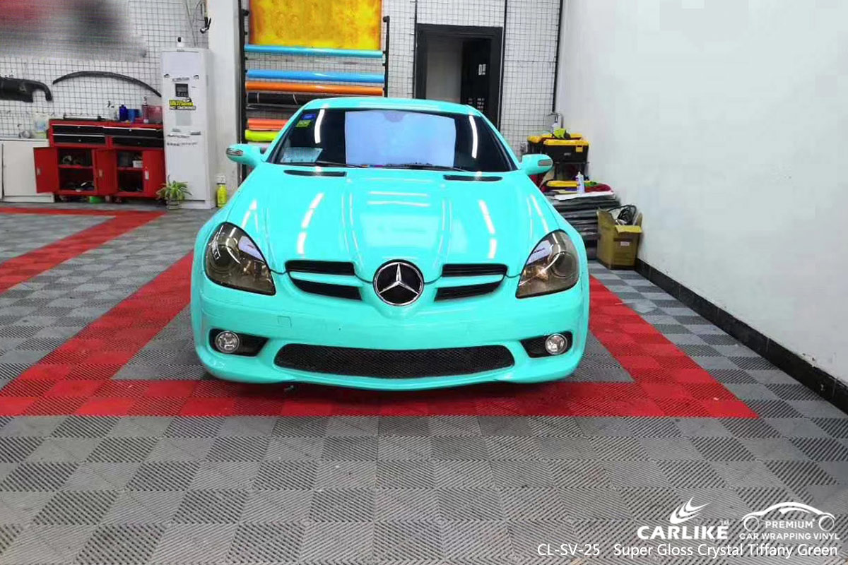 CL-SV-25 SUPER GLOSS CRYSTAL TIFFANY GREEN CAR WRAP VINYL for MERCEDES-BENZ
