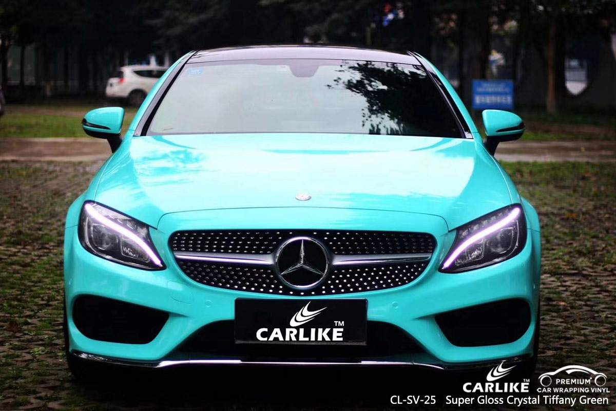 CL-SV-25 SUPER GLOSS CRYSTAL TIFFANY GREEN CAR WRAP VINYL for MERCEDES-BENZ