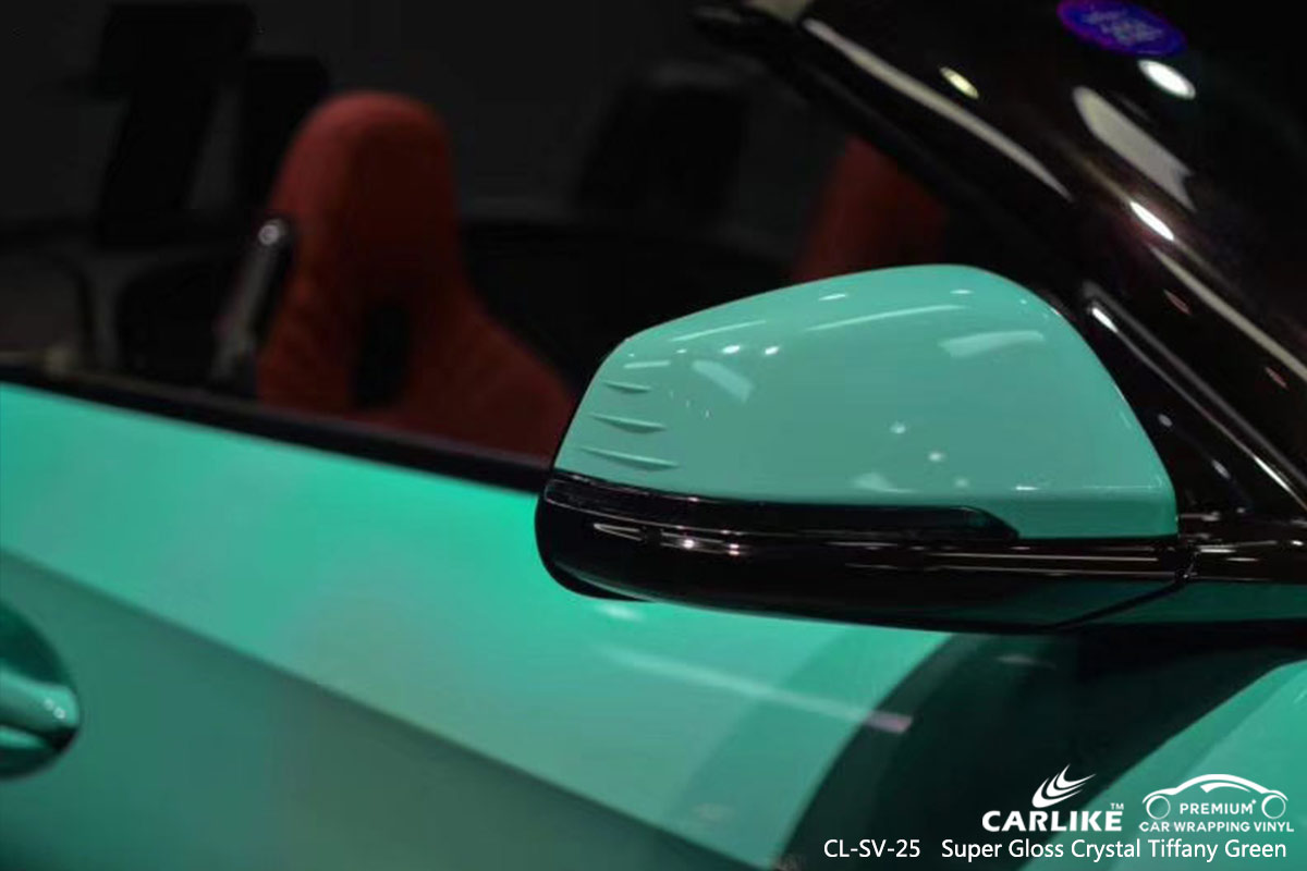 CL-SV-25 SUPER GLOSS CRYSTAL TIFFANY GREEN CAR WRAP VINYL for BMW