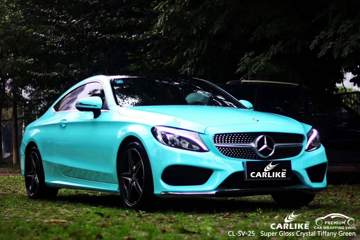 CL-SV-25 SUPER GLOSS CRYSTAL TIFFANY GREEN CAR WRAP VINYL for MERCEDES-BENZ