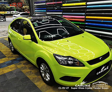 CL-SV-27 super gloss crystal tender green car wrap film for FORD