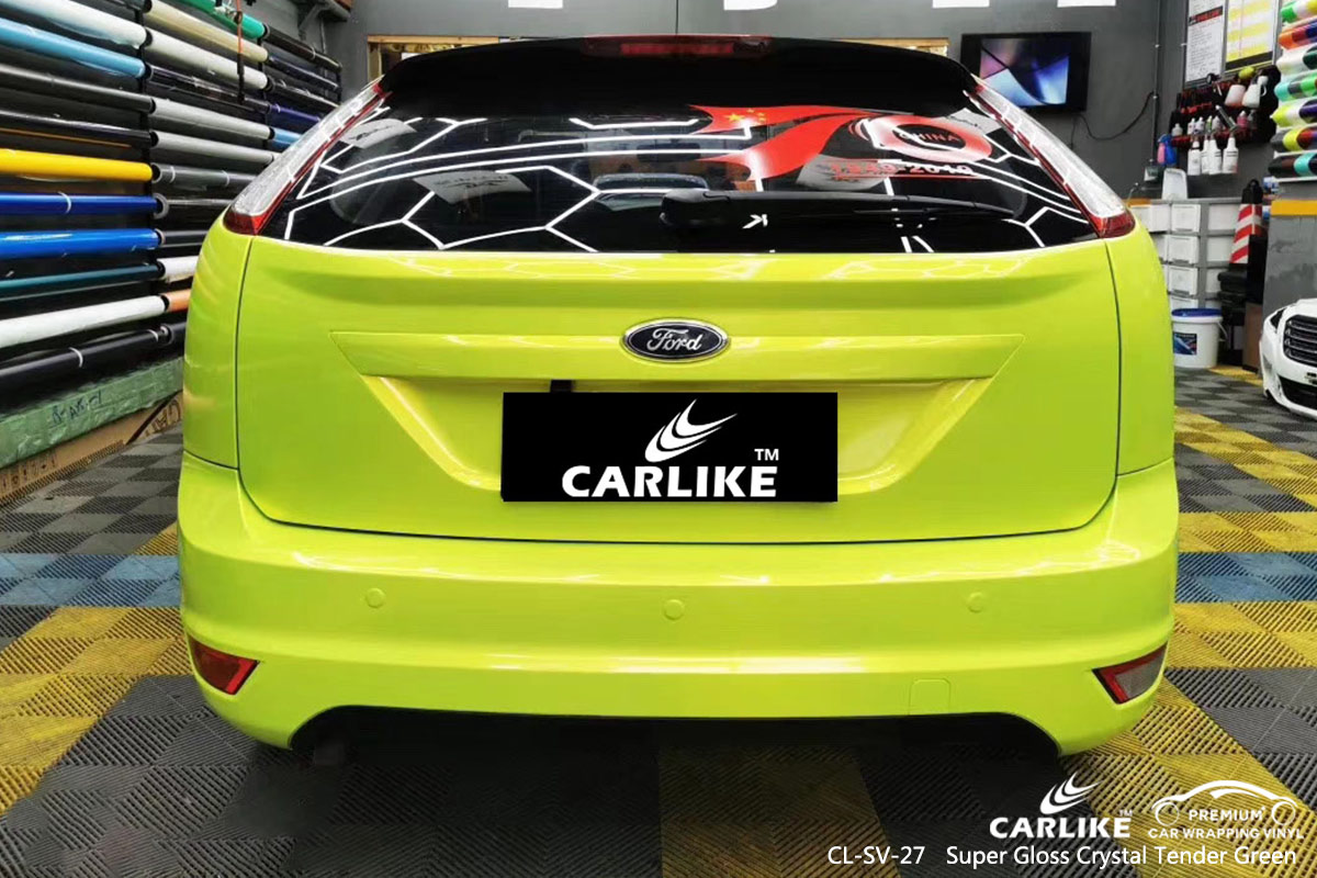 CL-SV-27 SUPER GLOSS CRYSTAL TENDER GREEN CAR WRAP VINYL for FORD