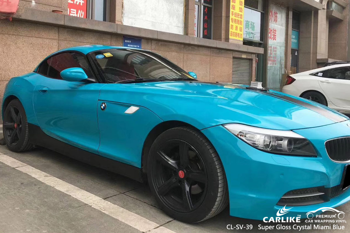 CL-SV-39 super gloss crystal miami blue automobile vinyl ...
