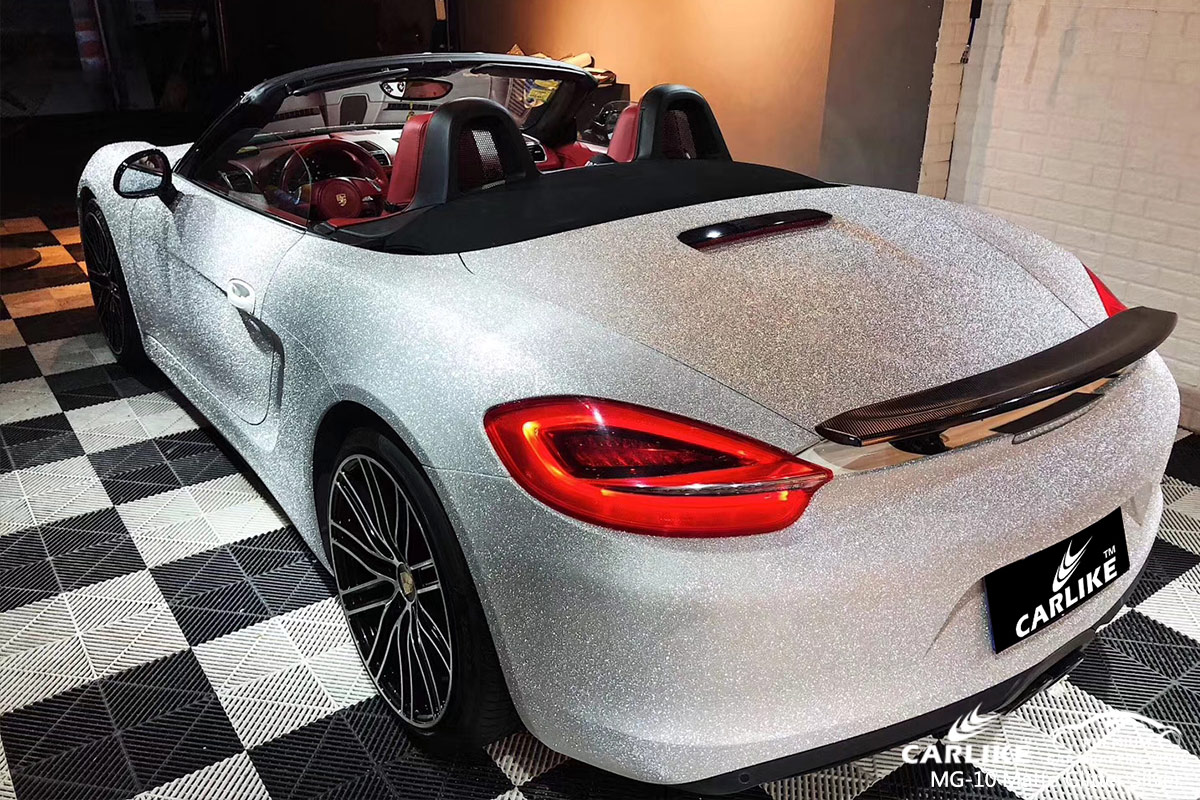 MG-10 matte glitter silver vinyl matte car wrap for PORSCHE Greenland