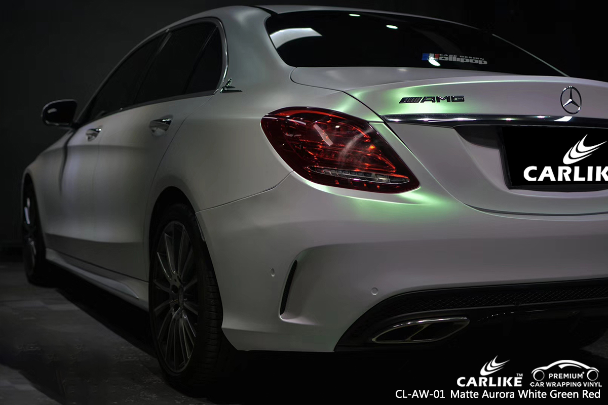 CL-AW-01 aurora mate blanco a verde rojo películas de vinilo para