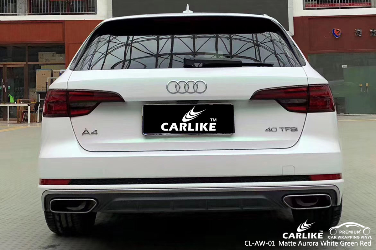 CL-AW-01 matte aurora white to green red car foil vinyl films for AUDI Tallahassee