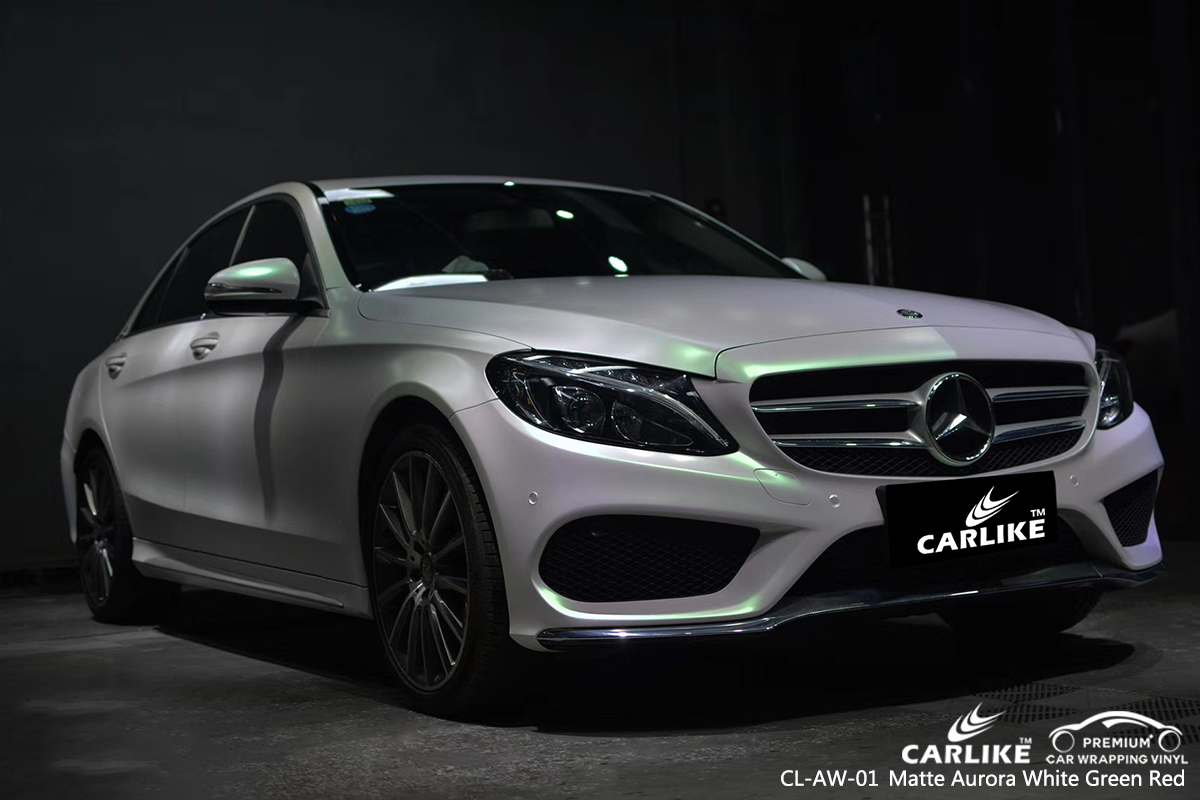 CL-AW-01 aurora mate blanco a verde rojo películas de vinilo para