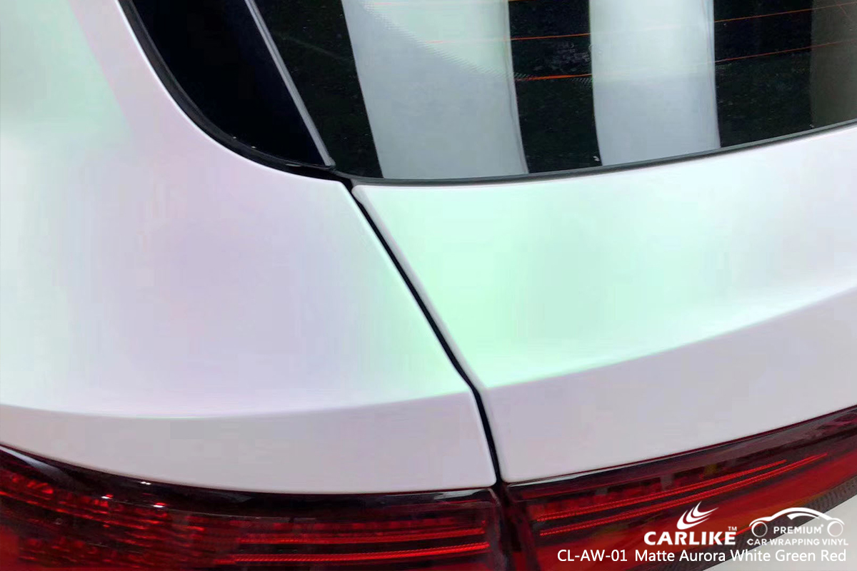 CL-AW-01 matte aurora white to green red car foil vinyl films for AUDI Tallahassee