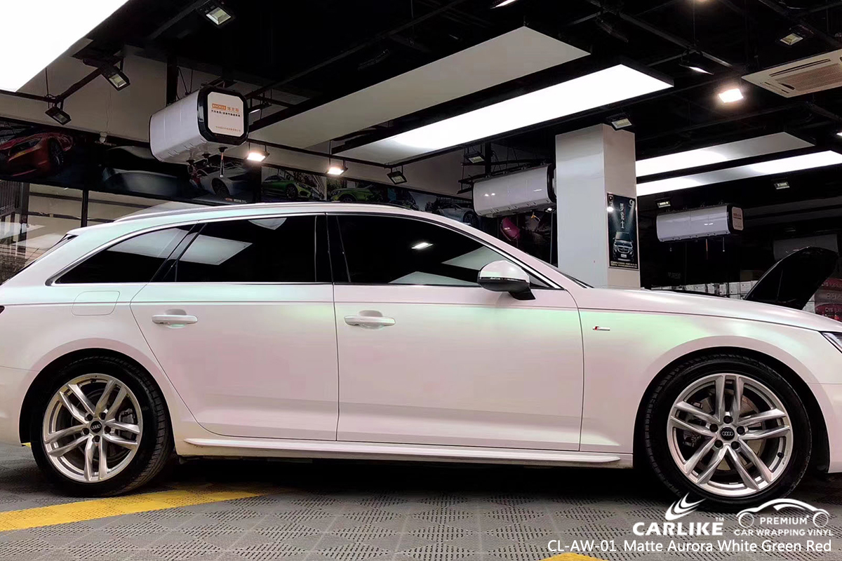 CL-AW-01 matte aurora white to green red car foil vinyl films for AUDI Tallahassee