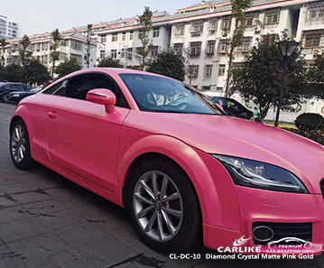 CL-DC-10 elmas kristal mat pembe altın AUDI St Paul için vücut wrap araba tedarikçisi