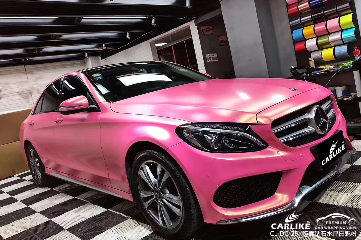 CL-DC-10 diamond crystal matte pink gold car wrap film for MERCEDES-BENZ New Hampshire