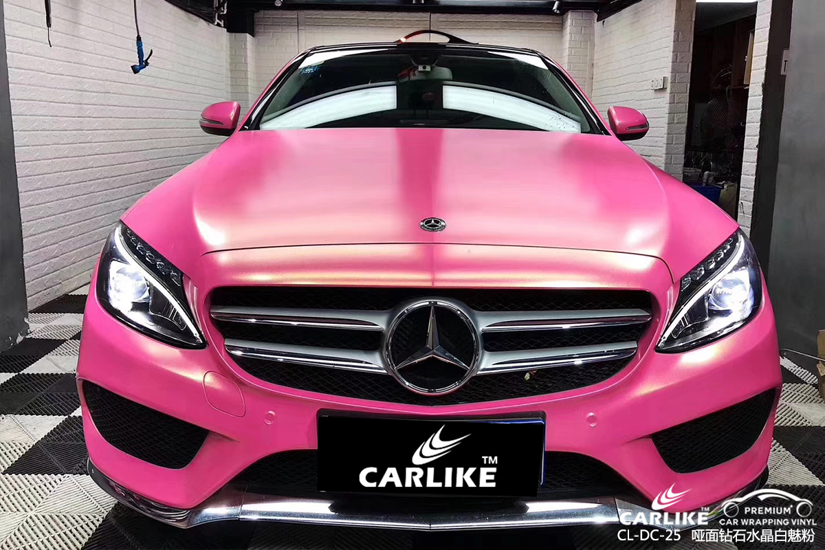 CL-DC-10 diamond crystal matte pink gold car wrap film for MERCEDES-BENZ New Hampshire