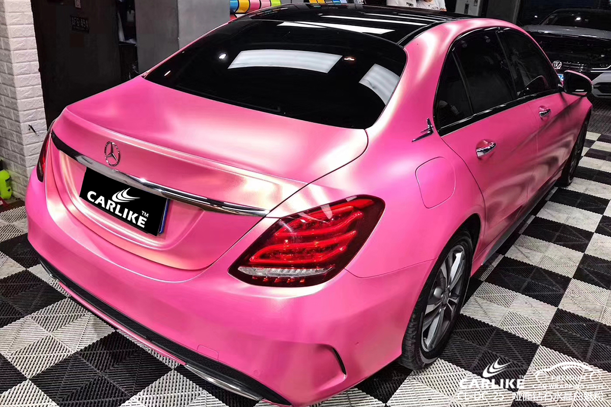CL-DC-10 diamond crystal matte pink gold car wrap film for MERCEDES-BENZ New Hampshire