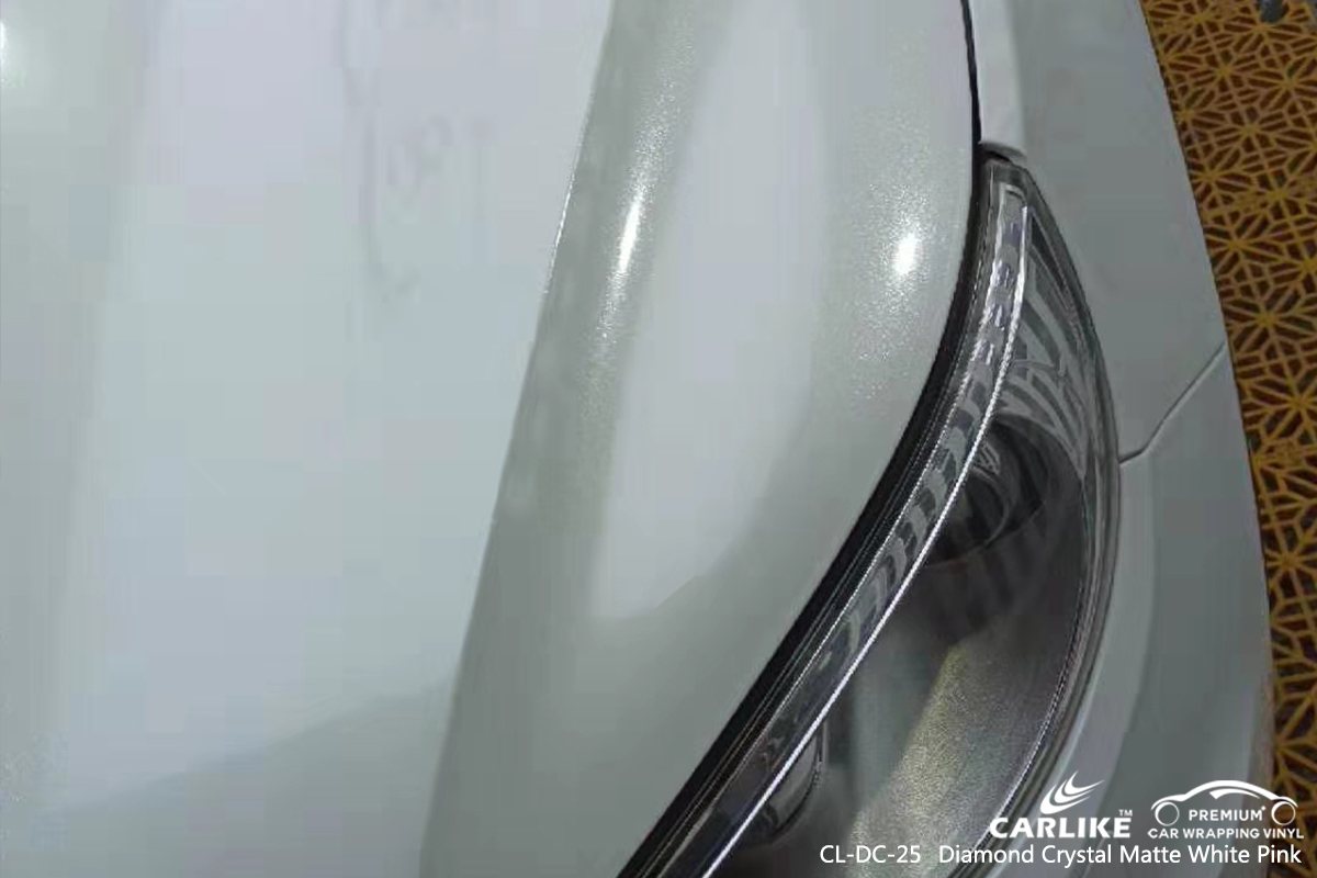CL-DC-25 diamond crystal matte white pink vinyl wrapping for VOLKSWAGEN Wyoming