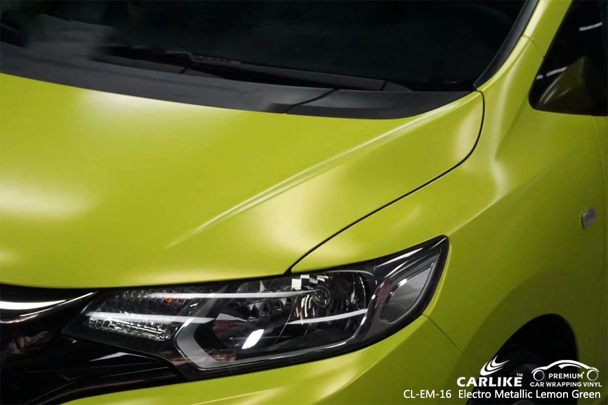 CL-EM-16 electro metallic lemon green car vinyl material suppliers for HONDA Georgia