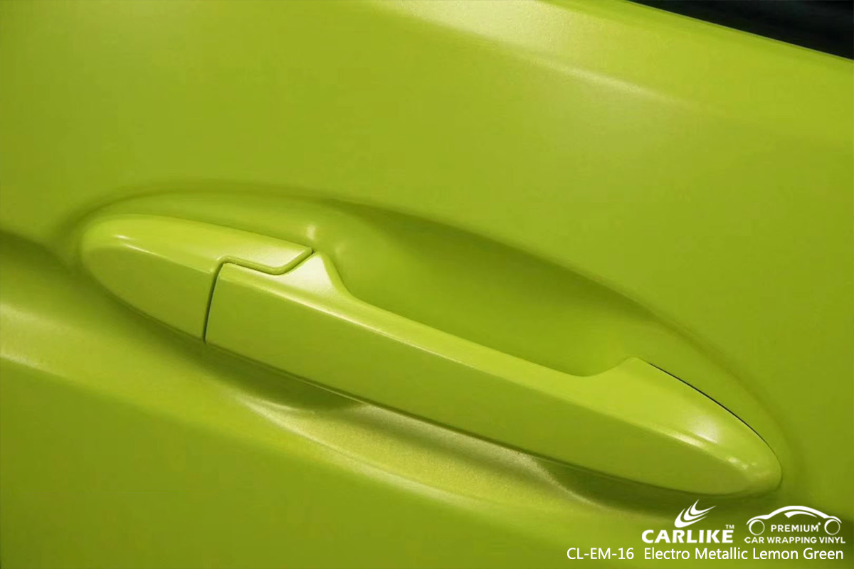 CL-EM-16 electro metallic lemon green car vinyl material suppliers for HONDA Georgia