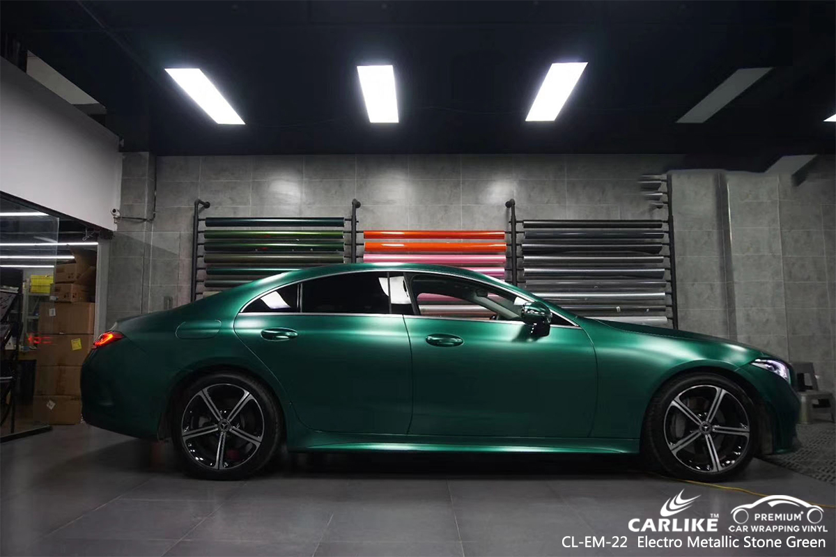 CL-EM-22 electro metallic stone green  car vinyl wrap for  MERCEDES-BENZ Pennsylvania