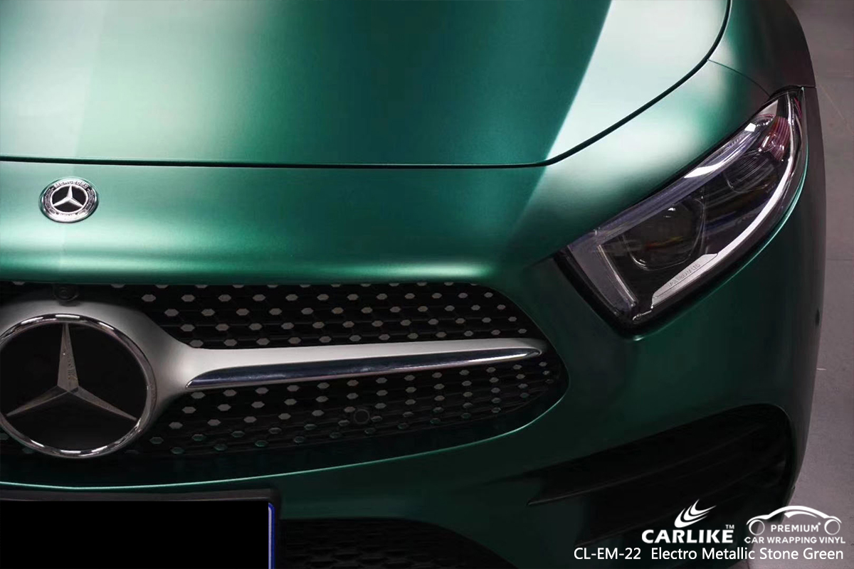 CL-EM-22 electro metallic stone green  car vinyl wrap for  MERCEDES-BENZ Pennsylvania