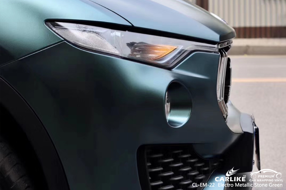 CL-EM-22 electro metallic stone green body wrap car supplier for MASERATI Virginia