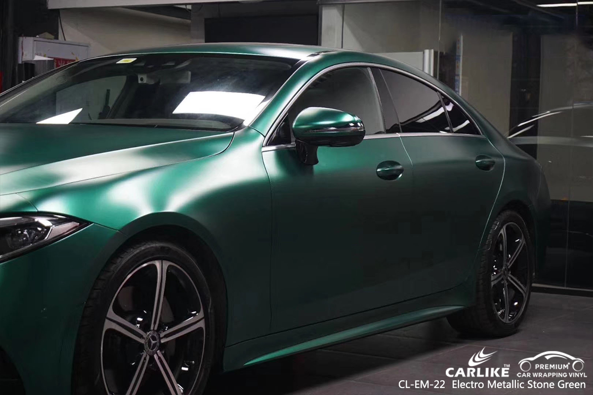 CL-EM-22 electro metallic stone green  car vinyl wrap for  MERCEDES-BENZ Pennsylvania